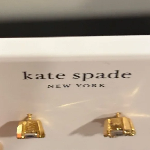 Title: Kate Spade New York Dazzle Stud Earrings – Gold & Cubic Zirconia - Picture 5 of 9